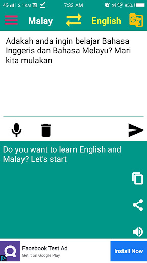 Android application English to Malay Translator screenshort