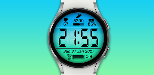 Very Large Digital Watch Face 