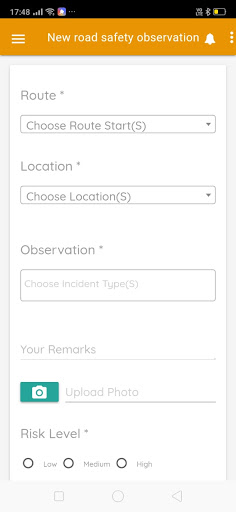 Android application Road Safety App screenshort