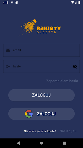 Android application Rakiety screenshort