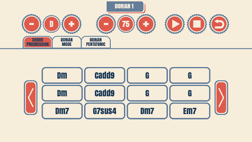 Modal Guitar Jam Tracks Screen 2