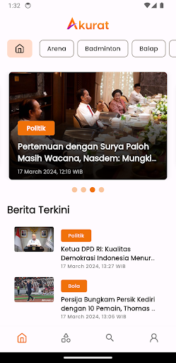 Android application Berita Akurat screenshort