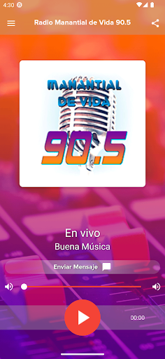 Android application Radio Manantial de Vida 90.5 screenshort