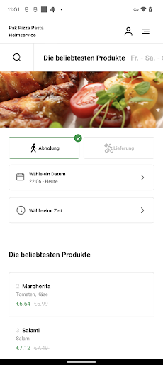 Pak Pizza Pasta Heimservice Screen 3