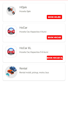 Android application Hosela Driver screenshort