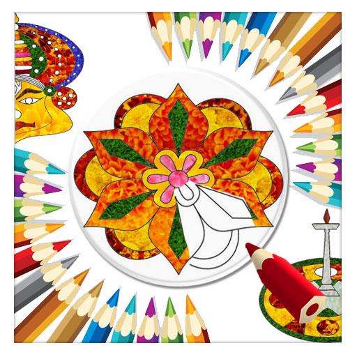 Onam Greetings Pookalam Colour  Icon