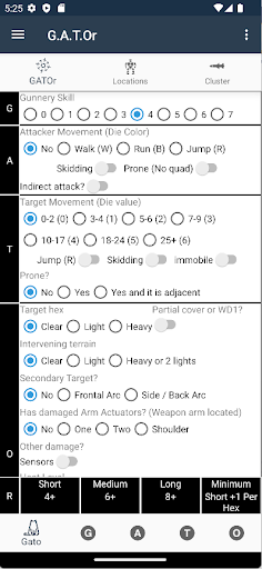Android application GATOr for Battletech screenshort