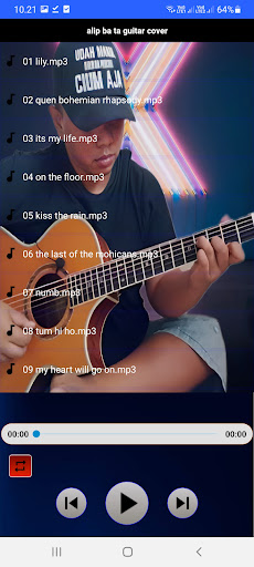 Android application Alip ba ta guitar cover screenshort