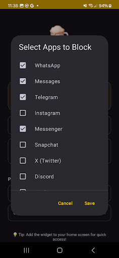 App screenshot