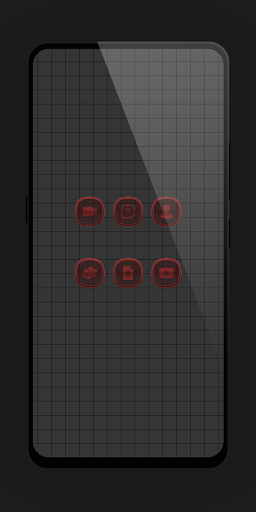 Matte Glass Red Icon Pack Screen 2
