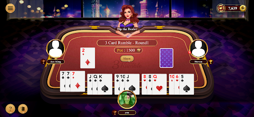 Android application 3 Card Rumble screenshort