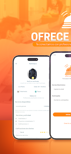 Android application Servi Servicios screenshort