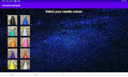 Android application Virtual Spell Candle Magic screenshort
