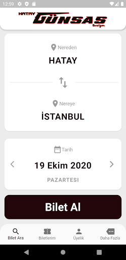 Android application Hatay Günsas Turizm screenshort