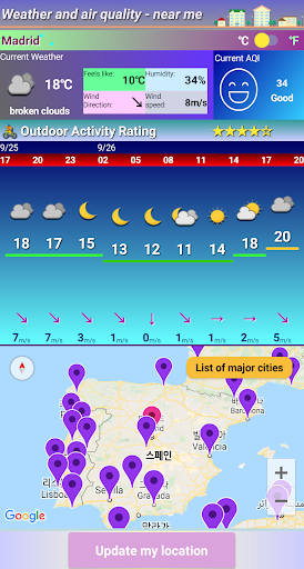 Weather & air quality near me Screen 3