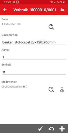 KRAAN Werkbon S&O Screen 3