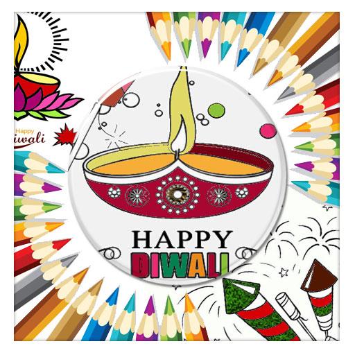 Diwali Colouring - Greeting ca  Icon