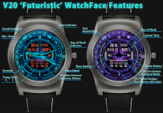 V20 WatchFace For Android Wearのおすすめ画像1