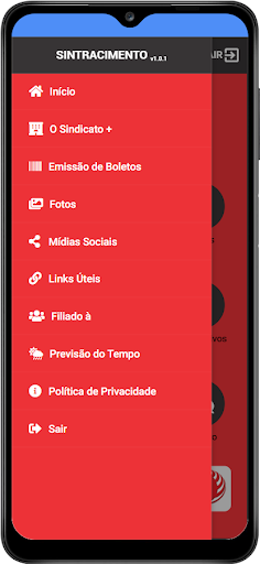 SINTRACIMENTO Screen 2
