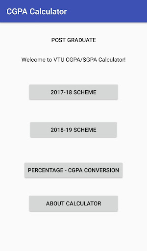 Android application CGPA Calculator screenshort