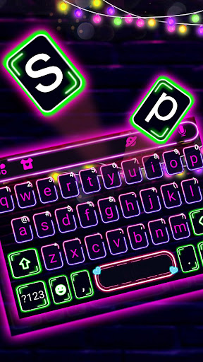 Neon Sparkle SMS Keyboard Them Screen 2