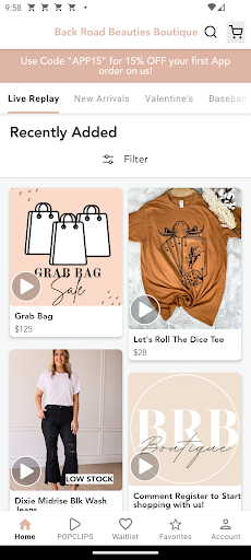 Screenshot of Back Road Beauties Boutique