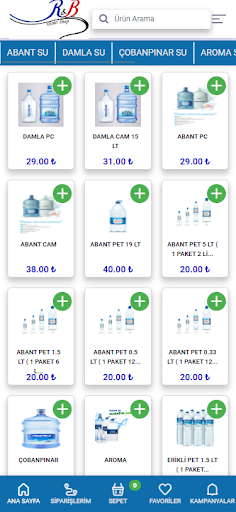 Android application R&B Water Shop screenshort