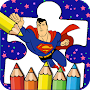 Super Heroes Coloring Book & P
