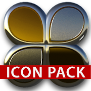 Gold silver glas icon pack 3D 3.1 Icon