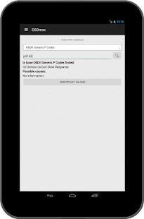 OBD2 scanner & fault codes des Screenshot