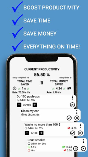 Tasks, Goals, Habits Tracker Screen 2