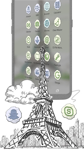 Sketch Eiffel Tower Theme Screen 3