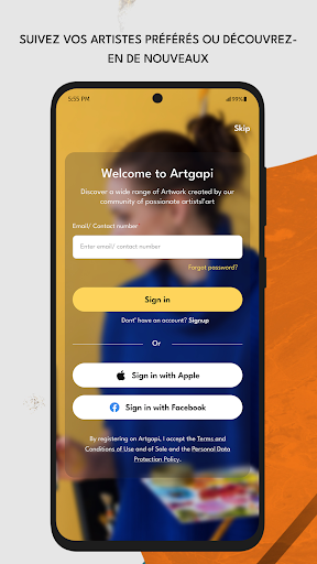Android application ARTGAPI screenshort