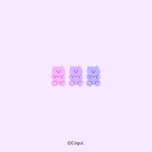 카카오톡 테마 - 곰젤리톡_보라보라 (카톡테마) logo