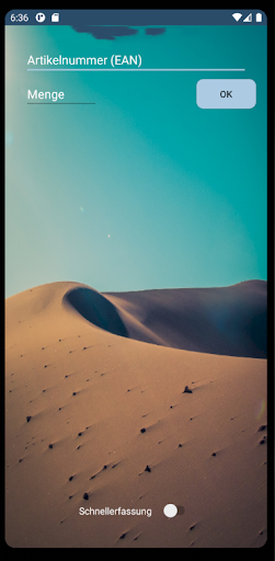 Android application inventoryApp screenshort