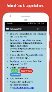 WiFi Web Login Schermata