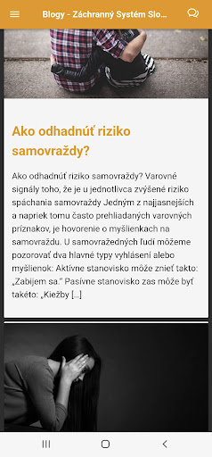 Android application Nezvestné Osoby screenshort