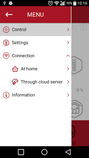 Android application NIBE DVC 10 screenshort