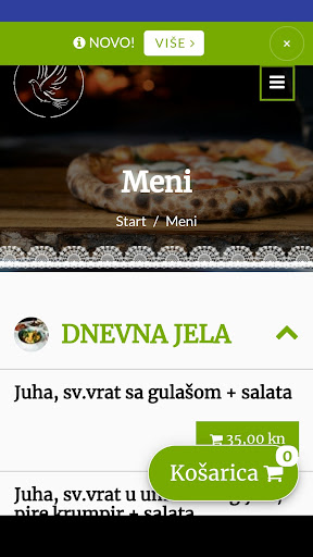 Android application Restoran Golubica screenshort