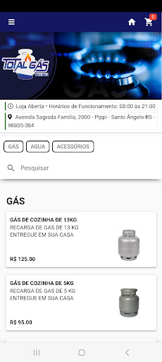 Android application Total Gás screenshort