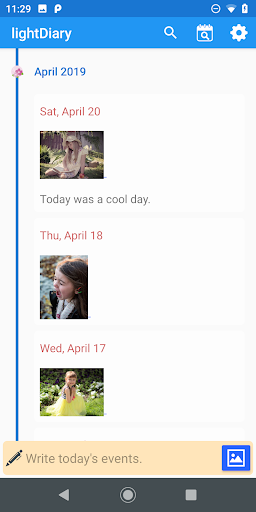 Light Diary Screen 2