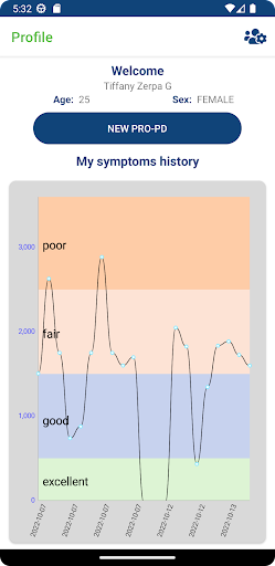 Parkinson Symptom Tracking Screen 2