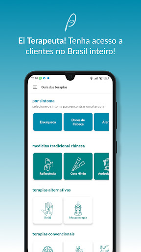 Android application Pash para Terapeutas screenshort