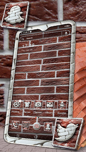 Android application Brown Brick Theme Launcher screenshort