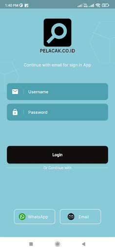 Android application Pelacak screenshort
