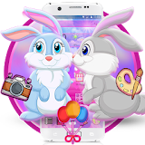 Pink Cute Rabbit Theme icon