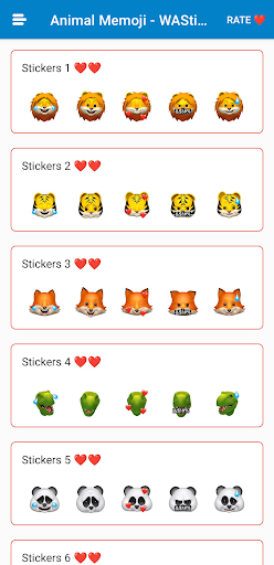 Animal Memoji - WASticker Screenshot 1 - AppWisp.com