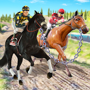 Chained Horse Racing Game-New Horse Derby Racing