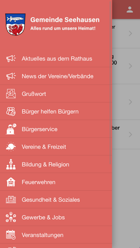 Android application Gemeinde Seehausen screenshort