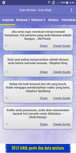 Android application Kata Mutiara screenshort